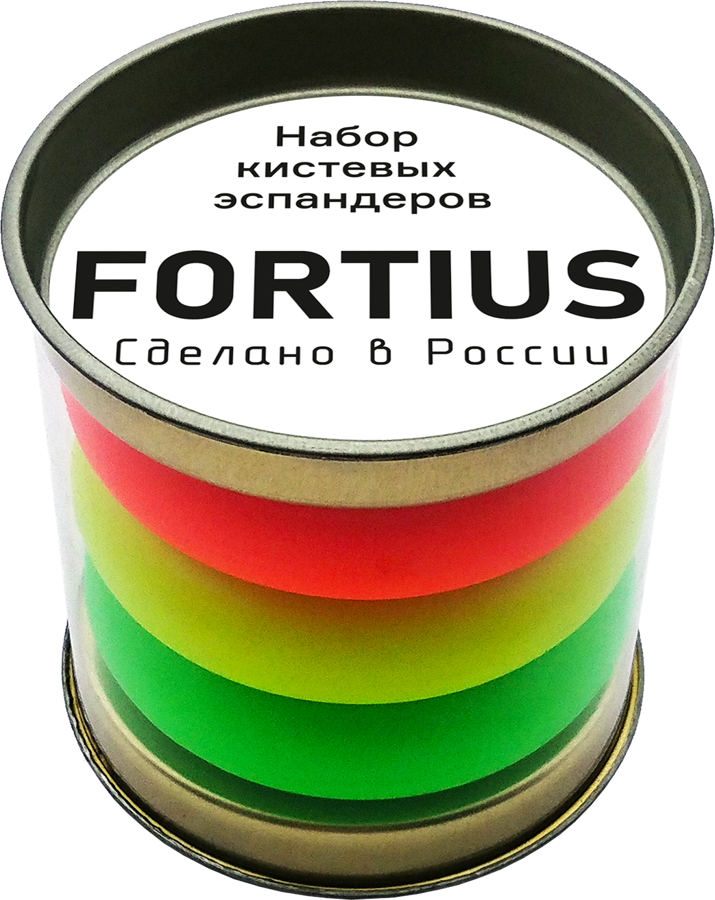 картинка Набор кистевых эспандеров "Fortius" Neon, 3 шт. (20,30,40 кг) (тубус) от бренда Fortius