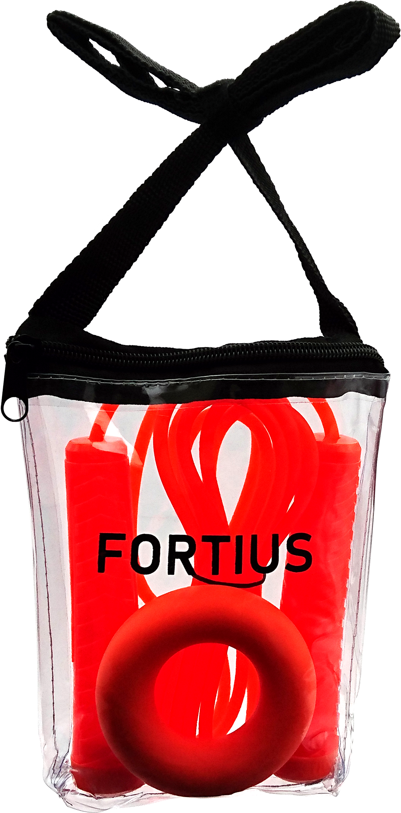 картинка Набор скакалка с эспандером 20 кг "Fortius" Neon (оранжевый) в сумке от бренда Fortius